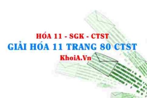 Giải Hóa 11 trang 80 Chân trời Sáng tạo